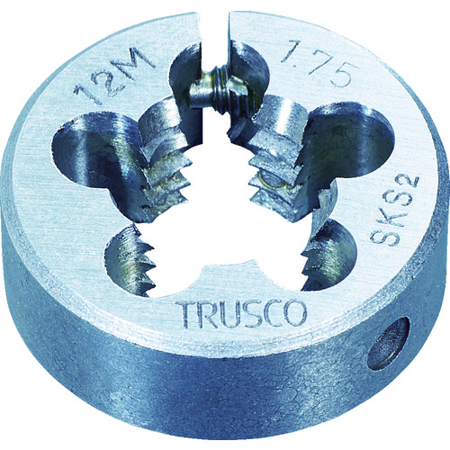 ＴＲＵＳＣＯ　丸ダイス　６３径　Ｍ３０×３．５　（ＳＫＳ） (768-2140) (T63D30X3.5)