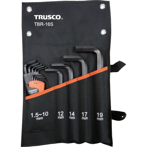 ＴＲＵＳＣＯ　ボールポイント六角棒レンチセット（標準タイプ）１６本入 (488-7573) (TBR16S)