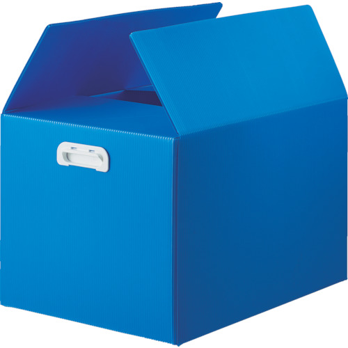 ＴＲＵＳＣＯ　ダンボールプラスチックケース　５枚セット　Ｂ３サイズ　取っ手穴なし　ブルー (114-5741) (TDPB3D5B)
