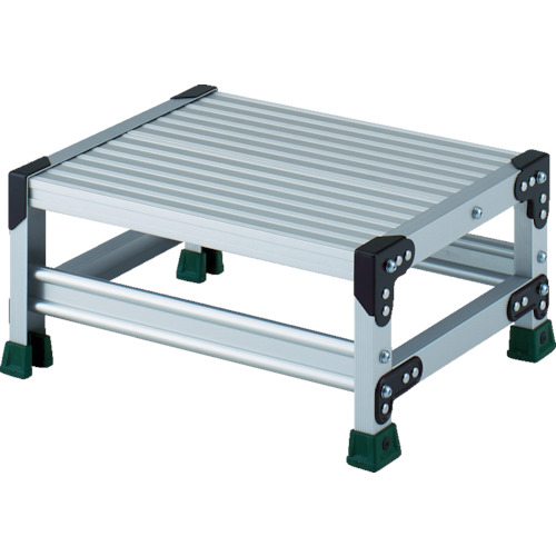 ＴＲＵＳＣＯ 軽銀アロイ製御勤め台 １段 高さ０．２５ｍ 天板５００×４００ (855-7675) (TSF1525)