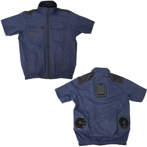 サンコー　圧倒的に冷える「冷蔵服２０２６」　半袖　ネイビー　５Ｌ (717-8402) (TKWE26SNV5L)