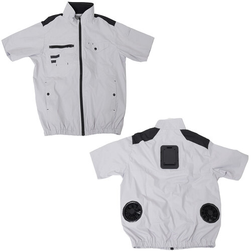 サンコー　圧倒的に冷える「冷蔵服２０２６」　半袖　シルバーグレー　５Ｌ (717-8412) (TKWE26SSL5L)