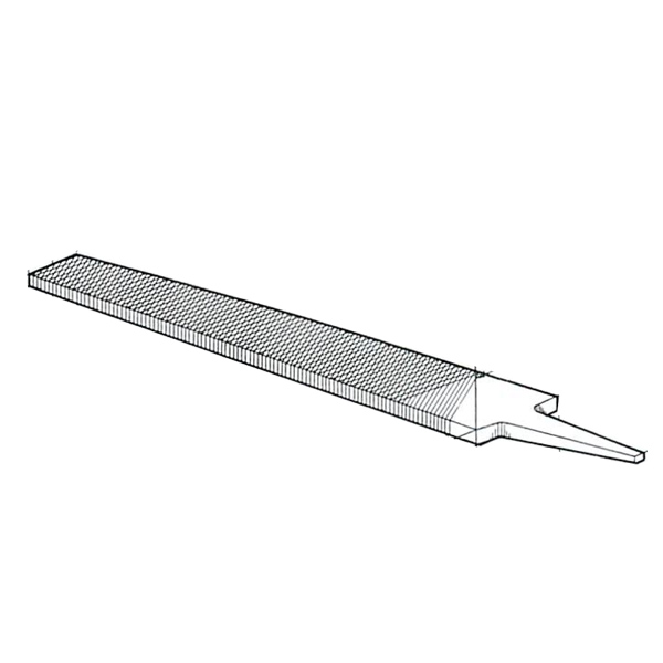 ツボサン 鉄工ヤスリ 400 平 細目 HI40003