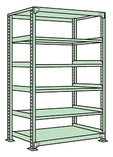 【代引き不可】 中量棚B型 B-2146