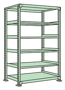 【代引き不可】 中量棚BW型アイボリー BW-3746