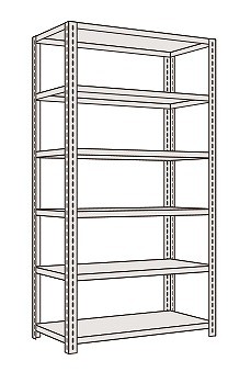 【代引き不可】 軽量開放型棚ボルトレス K2116