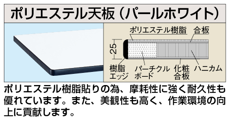 【代引き不可】 軽量用天板 KK-1875PCCGL