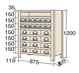 【代引き不可】 物品棚KW型 KW8118-24