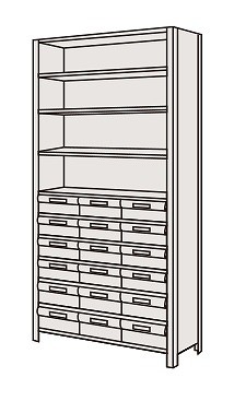 【代引き不可】 物品棚LEK型樹脂ボックス LEK2111-18T