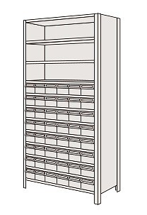 【代引き不可】 物品棚LEK型樹脂ボックス LEK2112-48T