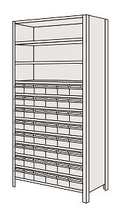 【代引き不可】 物品棚LEK型樹脂ボックス LEK2122-48T