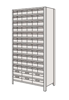 【代引き不可】 物品棚LEK型樹脂ボックス LEK2124-72T