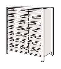 【代引き不可】 物品棚LEK型樹脂ボックス LEK8118-21T