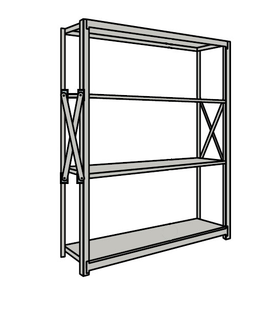 【代引き不可】 重量棚NR型 NR-2554