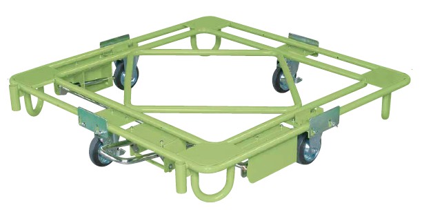 【代引き不可】 自在移動回転台車 フットブレーキ付 RB-4FBG