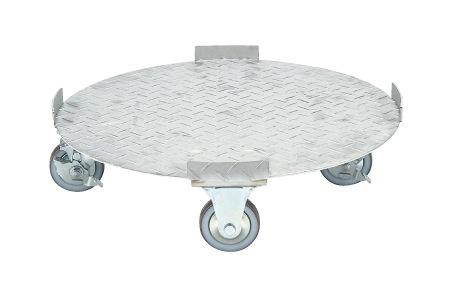 【代引き不可】 ステンレス 円形ドラム台車 SDR-5
