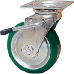 【送料無料！TRUSCO工具 激安特価(トラスコ中山)】シシク　スタンダードプレスキャスター　ウレタン車輪　自在ストッパー付　１５０径 UWの通販は 5,553円