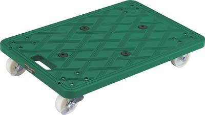【送料無料！台車がお買い得価格】ＴＲＵＳＣＯ　ルートバン　３７０Ｘ５００　自在側Ｓ付　グリーン MP500S [300-9386] 【平台車】[MP-5の通販は 6,000円