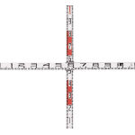 【送料無料！標尺(メジャーポール)が目玉価格】マイゾックス　検測ロッド（クロス標尺） K160 [246-8263] 【標尺】[K-160]