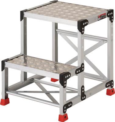 ＴＲＵＳＣＯ　作業用踏台　アルミ製・縞板タイプ　天板寸法５００Ｘ４００ＸＨ６００ TSFC256の通販は