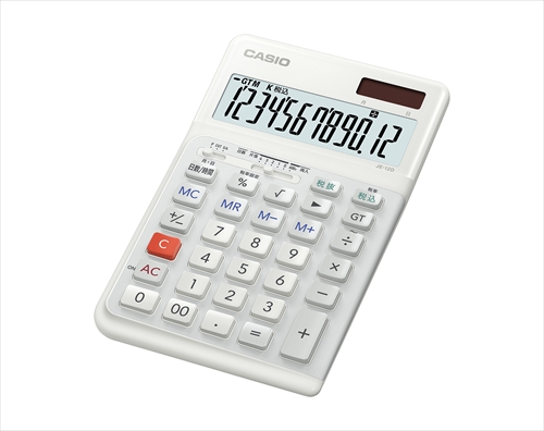 カシオ【AC】人間工学電卓ジャストタイプ（白） A-4549526614606【JE-12D-WE-N】 9,563円