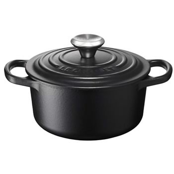 ル・クルーゼ【LE CREUSET】ホーロー鍋 両手鍋 16cm マットブラック 21177-16000-0430★【シグニチャー】