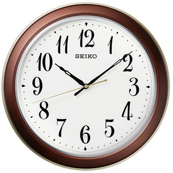 セイコー【SEIKO】 掛時計 茶メタリック 夜でも見える KX261B★【夜でも見える】