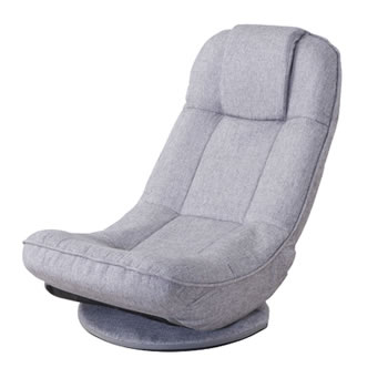 東谷【インテリア家具】バケットリクライナー 回転式 折りたたみ式 THC-201GY（グレー）★【座椅子】の通販は