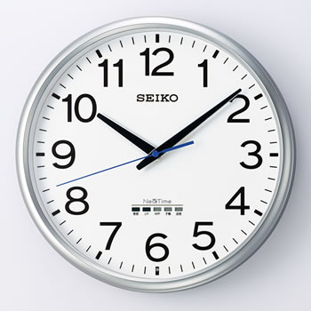 セイコー【SEIKO】電波掛け時計 ネクスタイム 銀色メタリック ZS253S★【ZS253S】