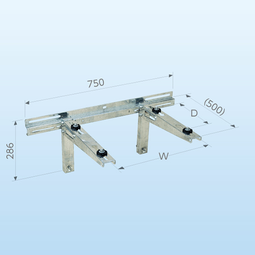 日晴金属【クーラーキャッチャー】壁面用ブラケットタイプ　C-BZG-L★【溶融亜鉛メッキ】