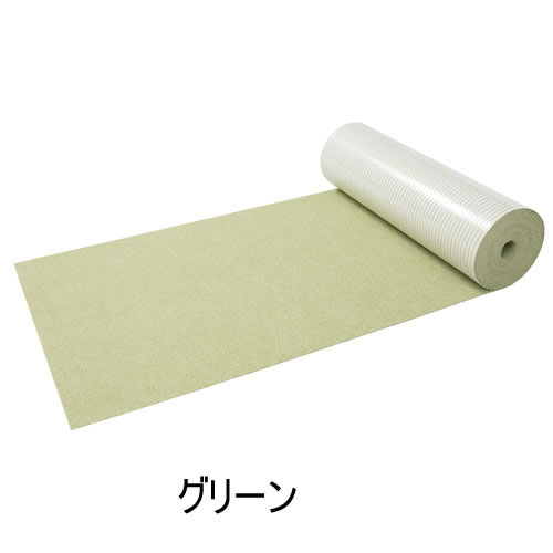 SANKO【床暖房対応（低温）】おくだけ吸着ロングマット 絨毯タイプ 60×600cm グリーン KH-70-GR【巾60cm】