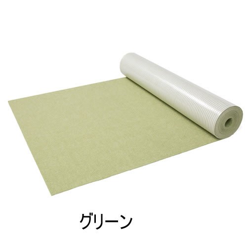 SANKOおくだけ吸着ロングマット 絨毯タイプ 90×600cm グリーン KH-78-GR