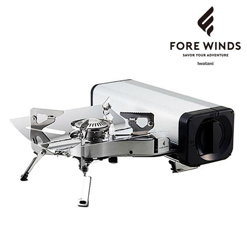 イワタニ【Iwatani】FORE WINDS フォールディングキャンプストーブ シルバー FW-FS01-SL【折りたたみ式カセットこんろ】【レジャー アウトドア キャンプ】