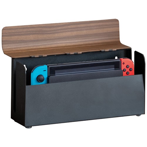 宮武製作所【完成品】ゲーム機ケース TEER（ティール） ブラウン Nintendo Switch用収納ケース 据え置き 壁掛け GC-2500M-BR【ニンテンドースイッチ 木目柄 目隠し収納】の通販は