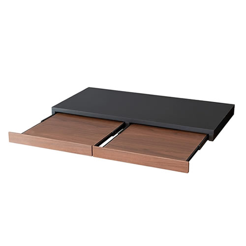 宮武製作所【キッチン収納】レンジ下トレー Avenir（アベニール） 木目調ブラウン×ブラック 完成品 TY-002-BR【スライドトレー】の通販は 9,400円