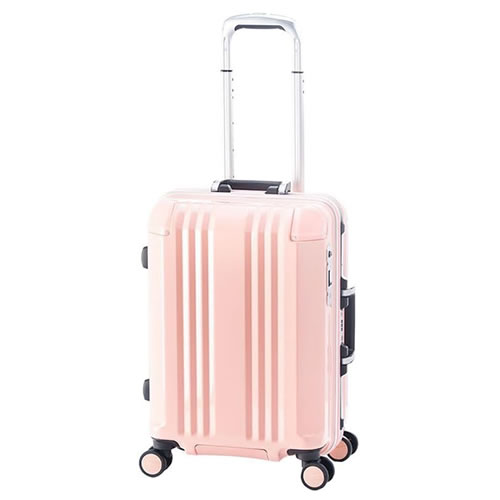 アジア・ラゲージ【国内線機内持ち込みサイズ】デカかるEdge フレームタイプ（コーラルピンク） 重さ約3.2kg 容量35L ALI-070R-18-PK【3〜4泊目安】