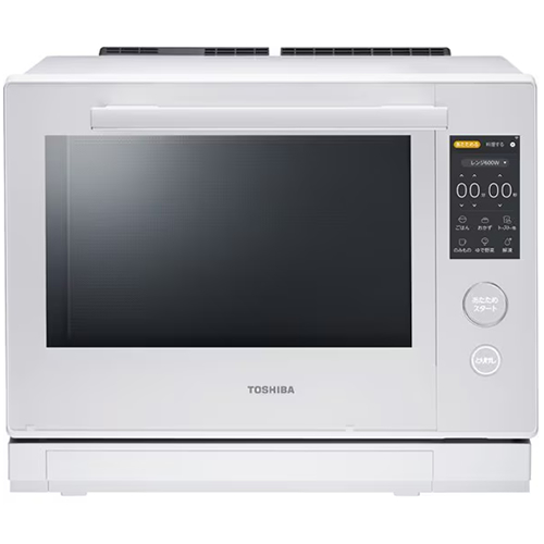 東芝【TOSHIBA】30L 過熱水蒸気オーブンレンジ 石窯ドーム プレミアムモデル グランホワイト 2段調理対応 カラータッチ液晶 ER-D7000A-W【スチームオーブン 電子レンジ】