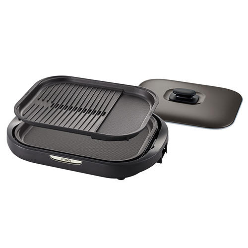 タイガー【TIGER】ホットプレート モウいちまい 平面 穴あき・波形 ブラウン CRC-B202-T