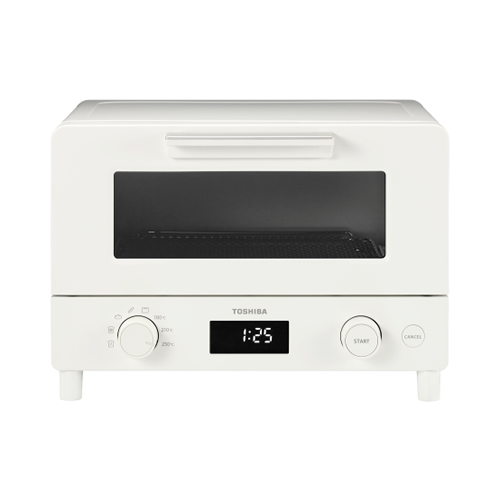 東芝【TOSHIBA】黒鉛素材高性能ヒーター搭載 1400W オーブントースター ホワイト HTR-W7-W【マイコンタイプ】
