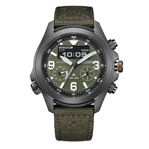 シチズン【CITIZEN】PROMASTER プロマスター エコ・ドライブ コンビネーションウオッチ JV1005-02W【LANDシリーズ】光発電エコ・ドライブ