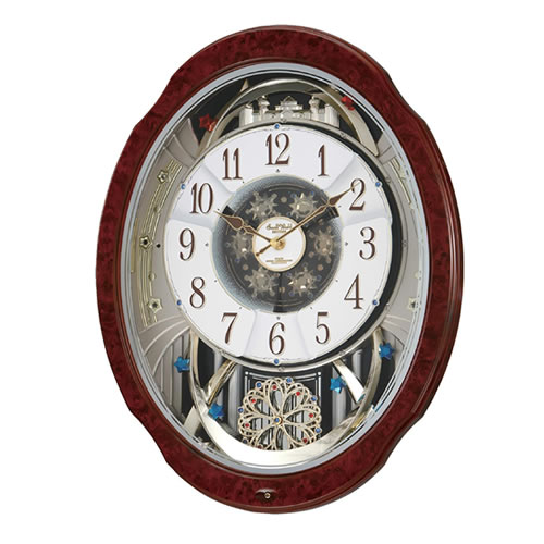 リズム【単一電池4本使用（別売）】電波アナログ掛け時計 スモール