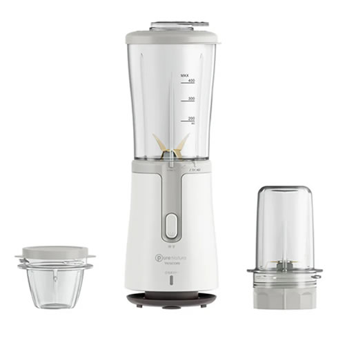 テスコム【TESCOM】400ml ミル＆ミキサー Pure Natura ホワイト TML20B-W【ウェット＆ドライ対応ミル】