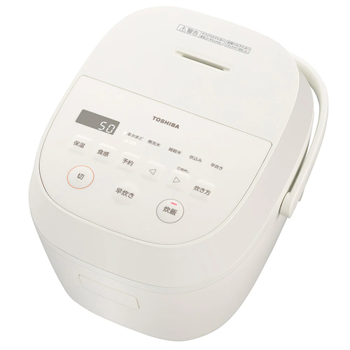 東芝【TOSHIBA】マイコンジャー炊飯器 5.5合炊き ミルキーホワイト しゃもじ・計量カップ付き RC-10AMX-W【銅色コート釜】