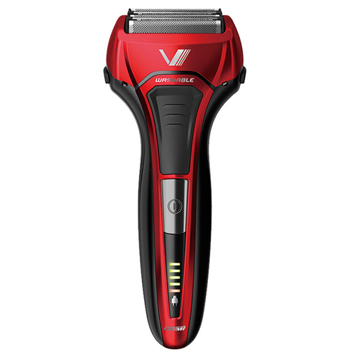 マクセルイズミ【maxell】往復式メンズシェーバー S-DRIVE 5枚刃 レッド ポーチ付き 本体丸洗い可能 IZF-V579-R-EA【ソリッドシリーズ】