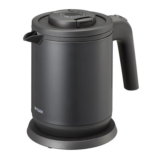 タイガー【キッチン家電】蒸気レス電気ケトル QUICK＆SAFE＋ 0.8L マットブラック PCK-A081-KM【スピード沸騰】モノトーンのマットな質感