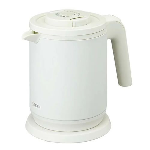タイガー【キッチン家電】蒸気レス電気ケトル QUICK＆SAFE＋ 0.8L マットホワイト PCK-A081-WM【スピード沸騰】モノトーンのマットな質感