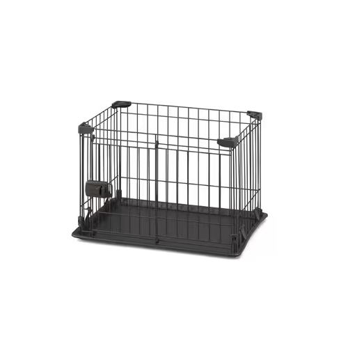 アイリスオーヤマ【ペット用品】システムサークルトレー付き STS-400T マットブラウン 幼犬・超小型犬 I-4967576477062【ペット用サークル】