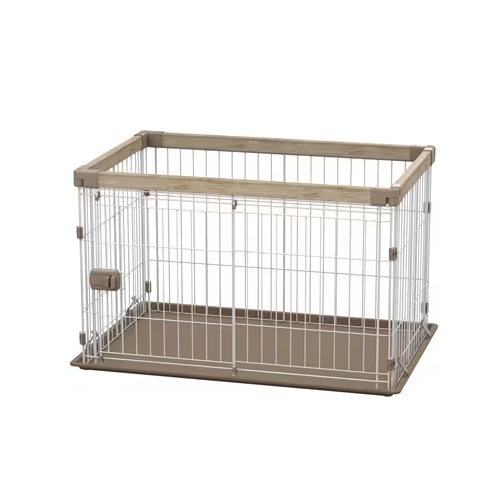 アイリスオーヤマ【ペット用品】ウッディシステムサークル SWS-900 ナチュラル 小〜中型犬 I-4967576682039【ペット用サークル】