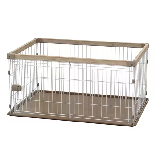 アイリスオーヤマ【ペット用品】ウッディシステムサークル SWS-1200 ナチュラル 小〜中型犬 I-4967576682077【ペット用サークル】