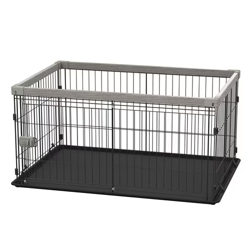 アイリスオーヤマ【ペット用品】ウッディシステムサークル SWS-1200 アッシュグレー 小〜中型犬 I-4967576682084【ペット用サークル】